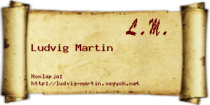 Ludvig Martin névjegykártya