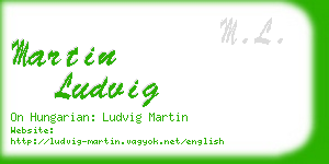 martin ludvig business card